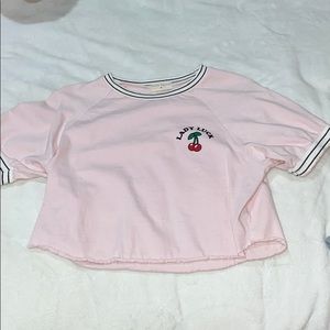 Baby pink crop top